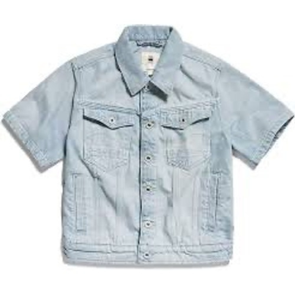 G-Star Raw Arc Jacket SS Vintage Electric Blue Short Sleeve Denim Jacket‎ Medium